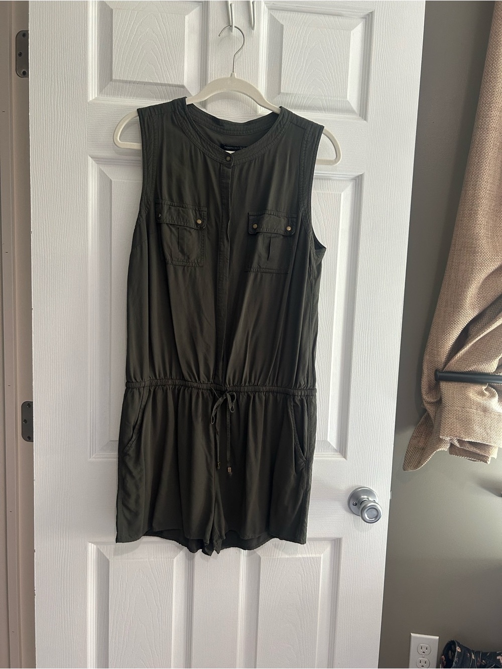 Banana Republic Sleeveless Olive Green Romper